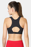 Vstar Cotton Sports Bra With Removable Padding - Charcoal Melange — thumbnail 3